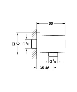 Grohe Euphoria Cube fali csatlakozó könyök 27704 000 (27704000)