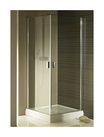 Riho Nautic N209 négyzet alapú zuhanykabin (100x100 cm / balos, króm, Transparent, #GGB0305801)