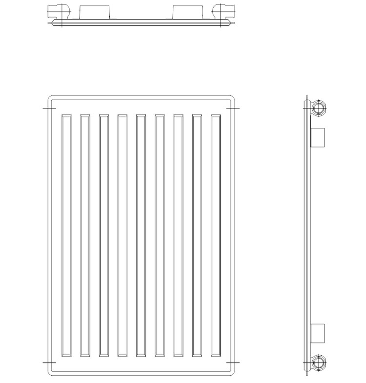 Vogel & Noot Vonova 10 (BT46) 900 mm magas kompakt radiátor (900x2600 mm, fehér, 2896)