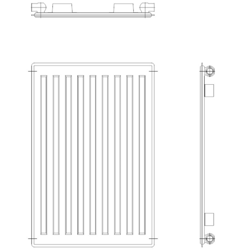 Vogel & Noot Vonova 10 (BT46) 900 mm magas kompakt radiátor (900x2600 mm, fehér, 2896)