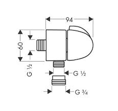 Hansgrohe Fixfit Stop E elzárószelep 27452 000 (27452000)