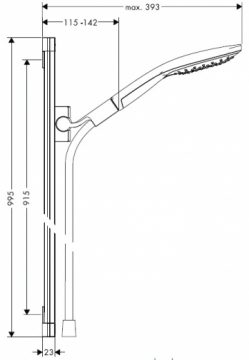 Hansgrohe Raindance Select 150/UnicaS króm zuhanyszett 0,9 m 26626 000 (26626000)