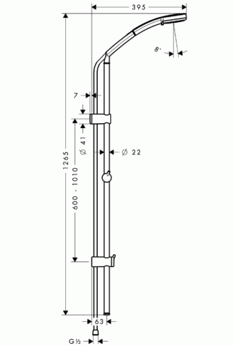 Hansgrohe Croma 100 Vario/UnicaReno Lift zuhanyszett 27811 000 (27811000)