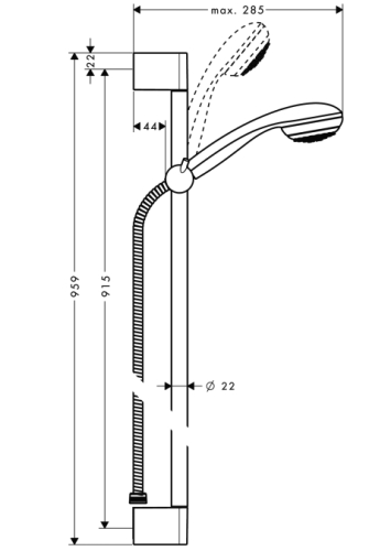 Hansgrohe Crometta 85 Mono / Unica’Crometta zuhanyszett 0,90 m 27729 000 (27729000)