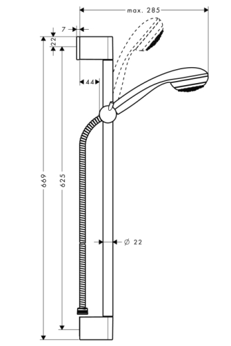 Hansgrohe Crometta 85 Mono / Unica’Crometta zuhanyszett 0,90 m 27728 000 (27728000)