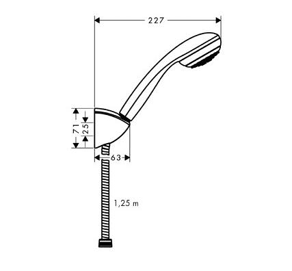 Hansgrohe Crometta 85 Mono/Porter’C kádszett 1,25 m 27576 000 (27576000)