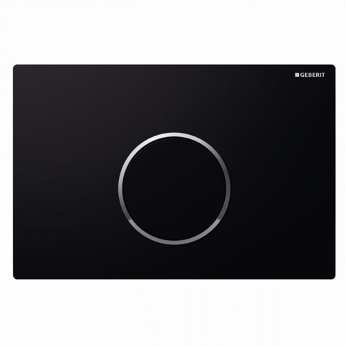 Geberit Sigma 10 115.758.xx.1 Nyomólap  (fekete/fényes króm/fekete, #115.758.KM.1)