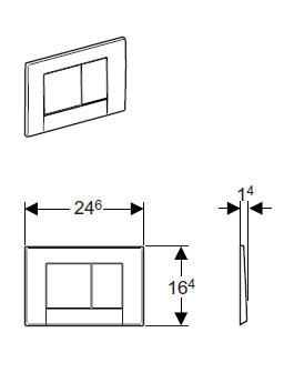 Geberit Bolero 115.777.10.1 Nyomólap (bahama bézs, #115.777.10.1)