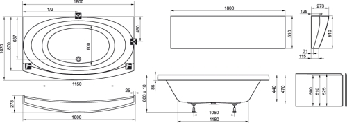 Ravak Evolution oldallap (oldallap jobbos, #CZ11100A00)