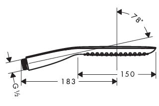 Hansgrohe PuraVida 120 EcoSmart keskeny króm kézizuhany 28568 000 (28568000)