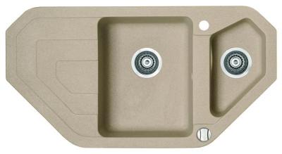 Marmorin Sten 1 medencés sarokba építhető gránit mosogató (terracota)