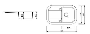 Marmorin Laver 1 medencés gránit mosogató csepegtetővel (zöld)