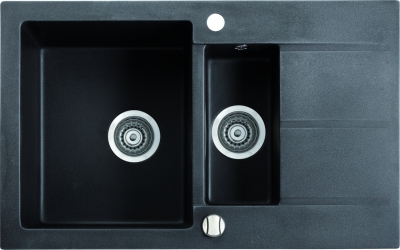 Marmorin Bario 1 medencés gránit mosogató gyümölcsmosóval és kicsi csepegtetővel (metál szürke)