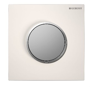 Geberit HyTouch 116.015.XX.1 pneumatikus vizelde vezérlés, Sigma10 dizájn (fehér / matt króm / matt króm, #116.015.KL.1)