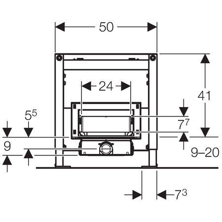 Geberit Duofix 111.743.00.1 alacsony zuhany szerelőelem