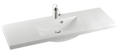 Marmorin Clever 100/120 öntött márvány mosdó (1202x390x40 mm, fehér)