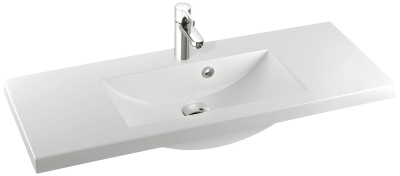 Marmorin Clever 100/120 öntött márvány mosdó (1202x390x40 mm, fehér)