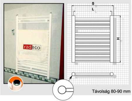 Radeco Csőradiátor lakótelepi modellek (320, fehér, 906x300 mm, #A3-265/P)