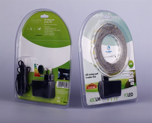 M-Tech 30SMD/Méter 12V, 3000K 480L meleg fehér 3 méteres szett IP65 led szalag MTL427