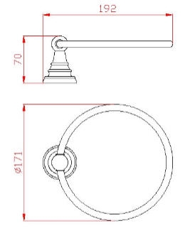 Sapho Diamond törülköző tartó karika (bronz, 1318-06)