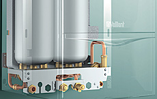Vaillant ecoTEC plus VUI 236/3-5E fali kondenzációs kombi gázkazán beépített rétegtár