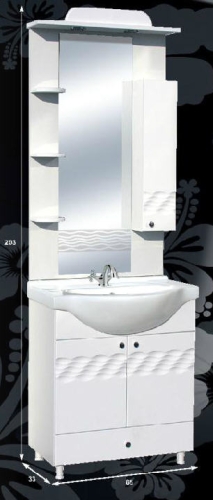 Guido Ocean-65 fürdőszobabútor (dió)