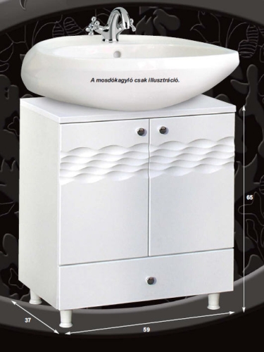 Guido Ocean-1007 fürdőszobabútor alsó szekrény (fehér)