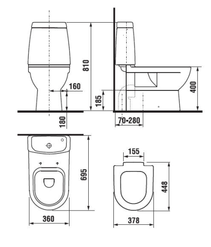 Jika Mio monoblokkos wc Baltic tartállyal 8.2371.6.000.000.1