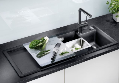 BLANCO AXIA II 6S Silgranit mosogató tartozékokkal (kávé Jobbos medence, #516827)