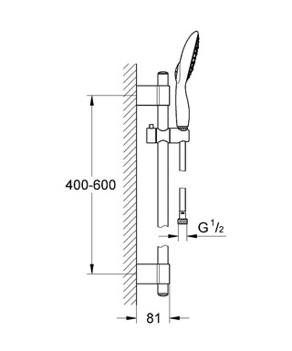 Grohe Power&Soul 27736 000 zuhanygarnitúra (27736000)