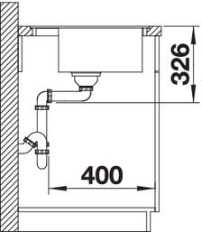 BLANCO DALAGO 6-F Silgranit munkalap szintbe építhető mosogató, kávé 515095 (K)