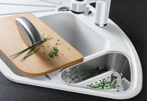 BLANCO DELTA Silgranit mosogató tartozékkal (fehér, #508904)