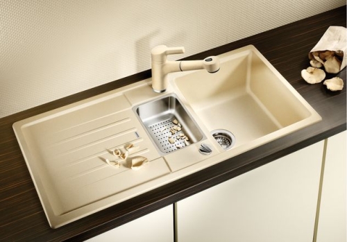 BLANCO LEXA 6S Silgranit mosogató dugókiemelővel (jázmin, #514671)