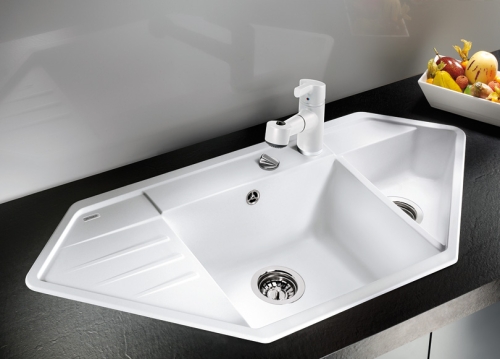 BLANCO LEXA 9E Silgranit mosogató dugókiemelővel (alumetál, #515097)