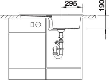 BLANCO METRA 5S Silgranit mosogató dugókiemelővel, antracit 513044 (K)