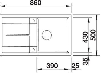 BLANCO METRA 5S Silgranit mosogató dugókiemelővel, antracit 513044 (K)