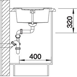 BLANCO METRA 5S Silgranit mosogató dugókiemelővel, fehér 513037 (K)