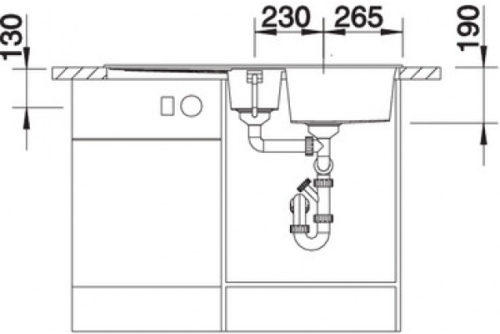 BLANCO METRA 6S Silgranit mosogatótál dugókiemelővel, tartozékkal, fehér 513046 (K)