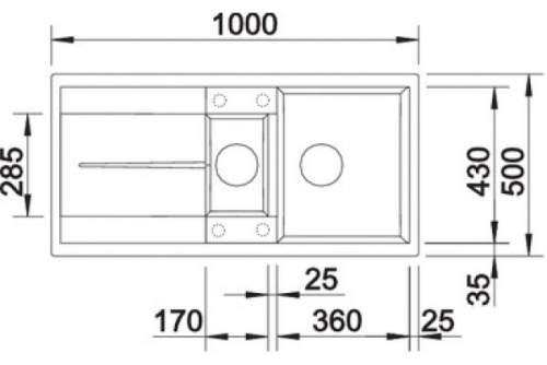 BLANCO METRA 6S Silgranit mosogatótál dugókiemelővel, tartozékkal, kávé 515045 (K)