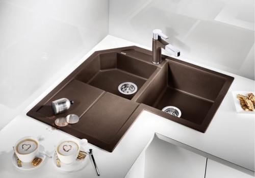 BLANCO METRA 9E Silgranit mosogató dugókiemelővel (fehér, #515558)