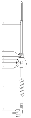 Radeco Terma Reg 3 ezüst/szürke gyűrű fűtőpatron (600 W)