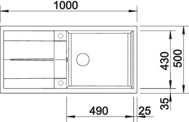 BLANCO METRA XL 6S Silgranit mosogató dugókiemelő nélkül, alumetál 515135