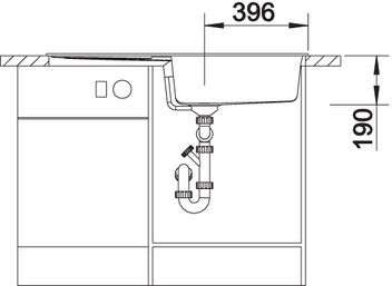 BLANCO METRA XL 6S Silgranit mosogató dugókiemelővel, antracit 515286 (K)