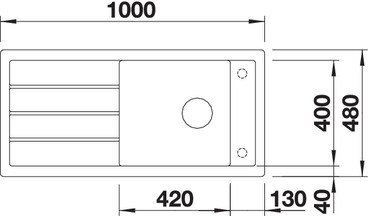 BLANCO MEVIT XL 6S Silgránit mosogató dugókiemelő nélkül, antracit 518354