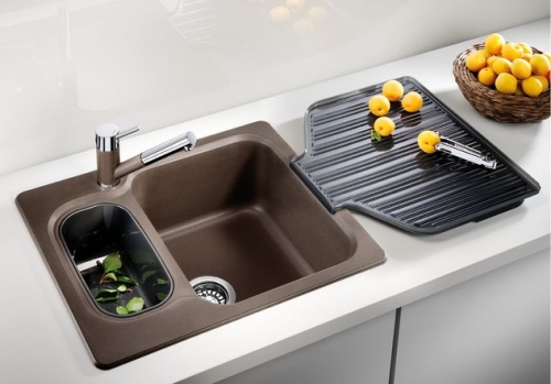 BLANCO NOVA 6 Silgranit mosogató műanyag gyümölcsmosó betéttel (jázmin, #510853)