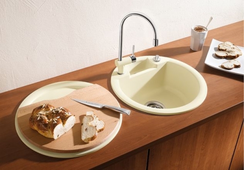 BLANCO RONDO PRO-SET Silgranit mosogató dugókiemelővel (alumetál, #512173)