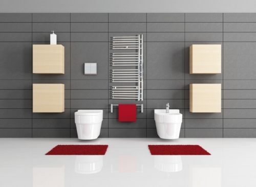 Radeco ATENA A3/T 50 design fürdőszobai csőradiátor (500 W, fehér, 870x500 mm)