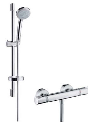 Hansgrohe Croma 100 Vario termosztátos zuhanycsaptelep zuhanyszettel EcoSmart 9 l/ perc 27032000 (K)