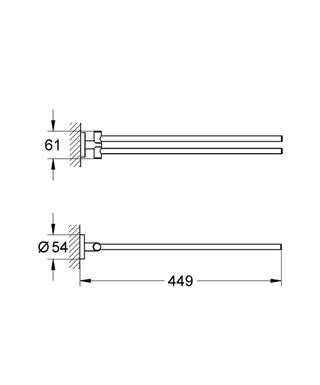 Grohe Essentials törölközőtartó 40371000