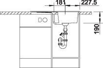 BLANCO ZIA 45S Silgranit mosogató szűrőkosárral, antracit 514732
